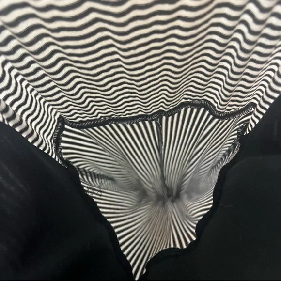 Black and White Striped Maxi Dress - Picture 16 of 16